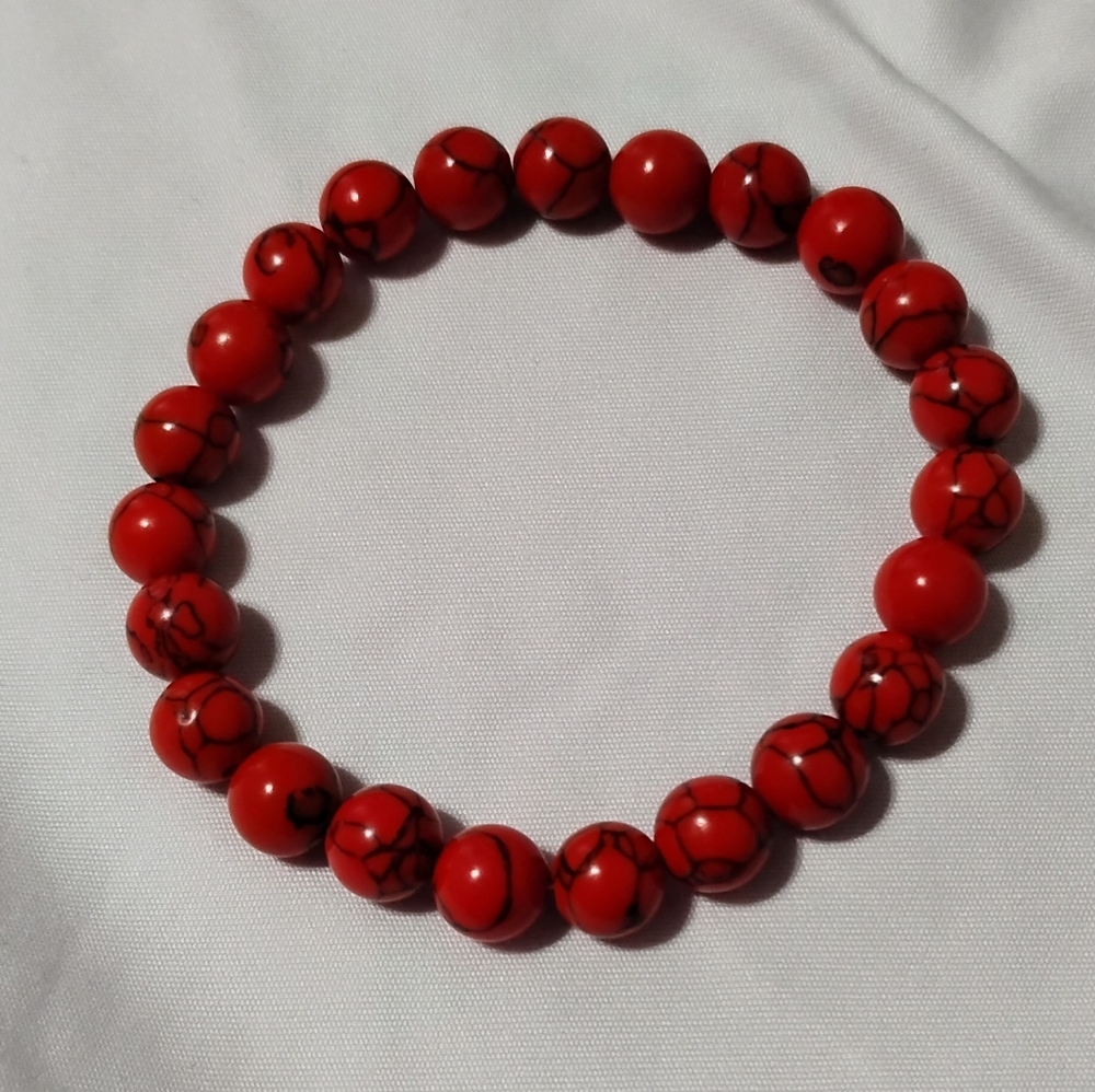 Red Beaded Bracelet